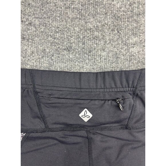 prAna Leggings Women's XS Black Geo Print Panels Skinny Ankle Zip Pocket - Picture 8 of 8